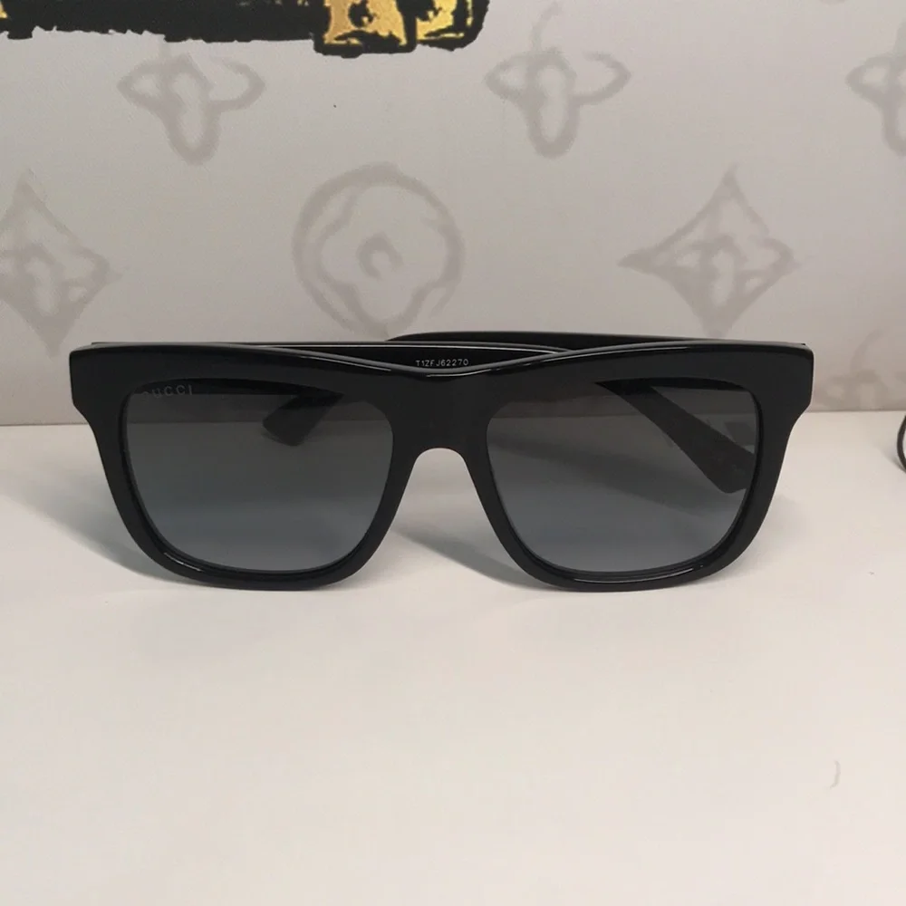 Luxury New Authentic Gucci GG0158SN 001 Sunglasses ✨